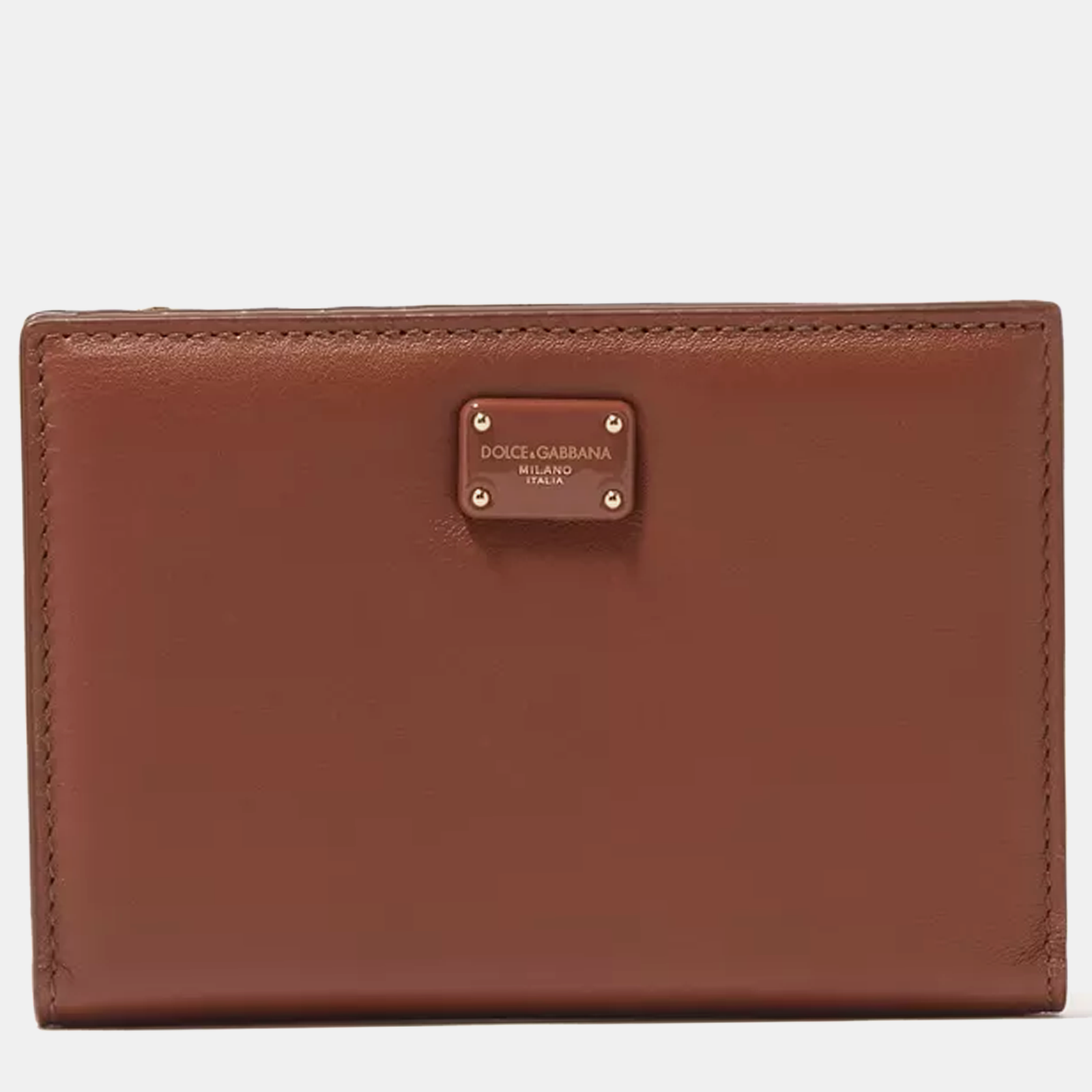 Dolce & Gabbana Brown  Leather  Bi-Fold Wallet