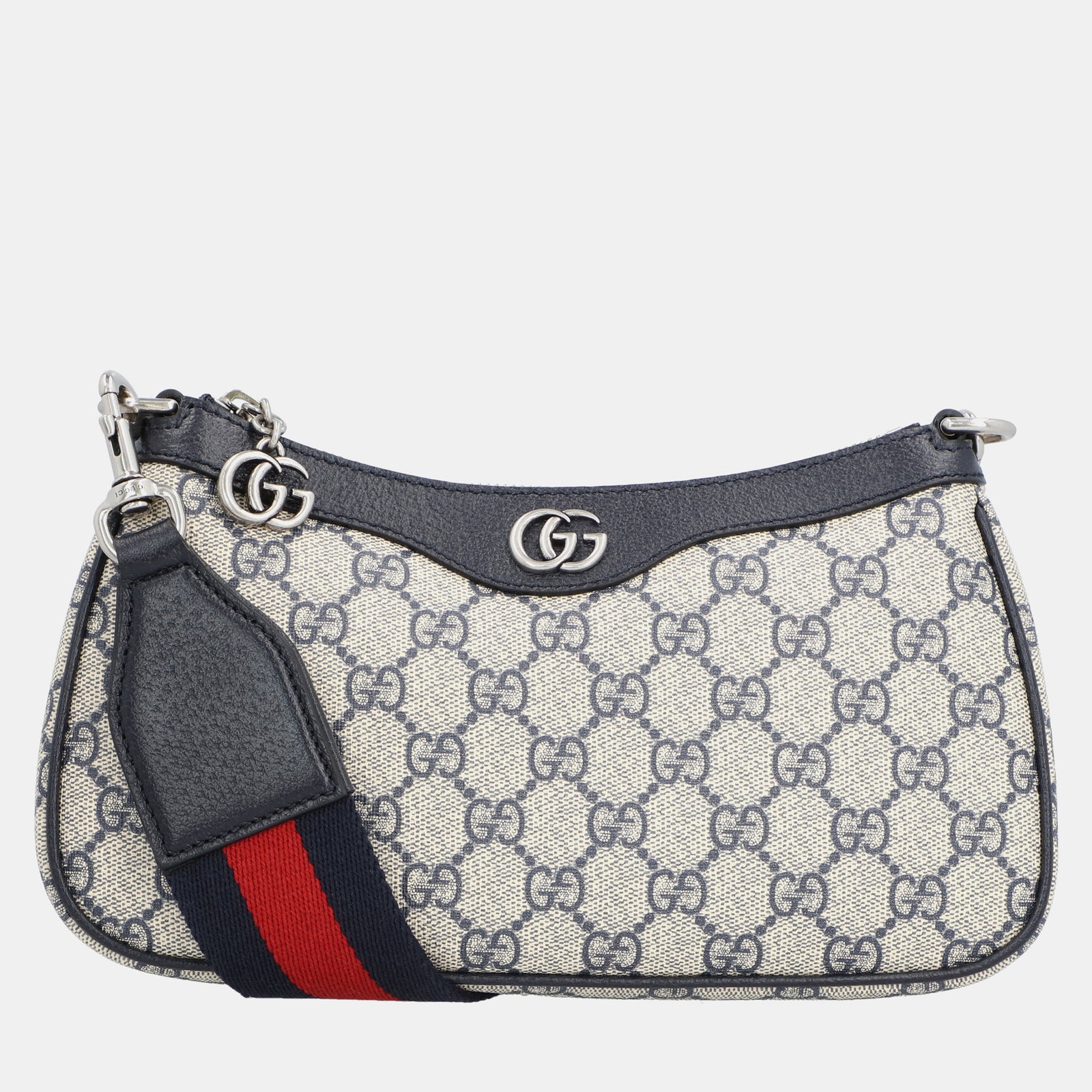 Gucci Petit sac à bandoulière Ophidia en toile et cuir bleu GG Supreme