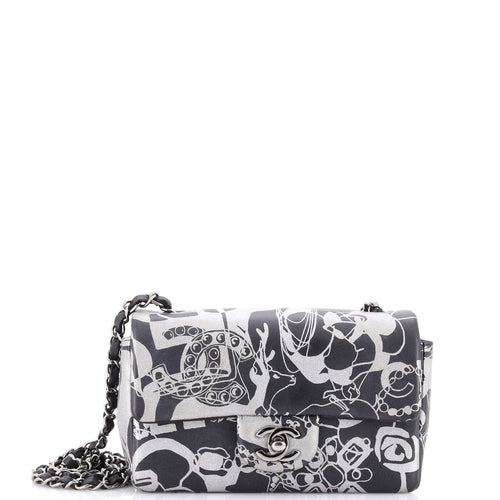 CHANEL Classic Single Flap Bag Printed Lambskin Mini