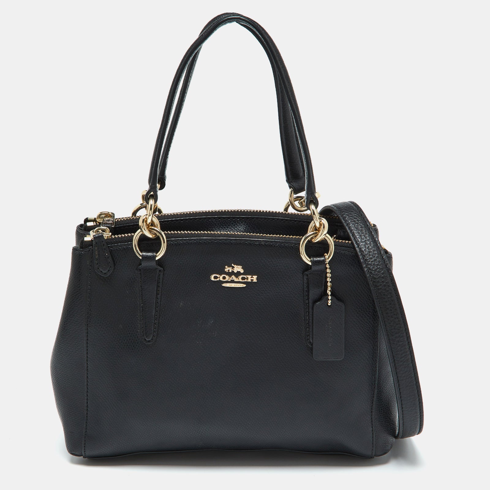 Coach Mini-sacoche fourre-tout Christie en cuir noir