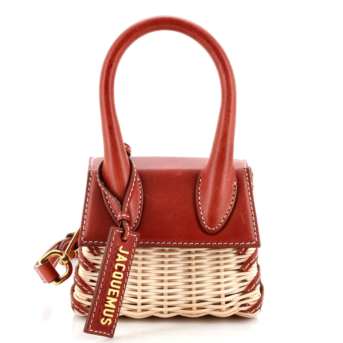 Jacquemus Le Chiquito Osier Bag Raffia and Leather Mini