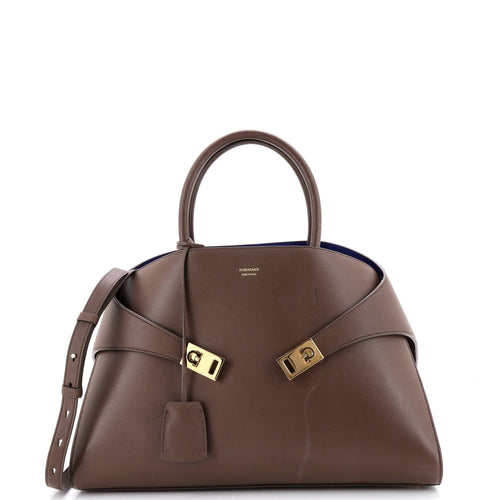 Hug Top Handle Bag Leather Large