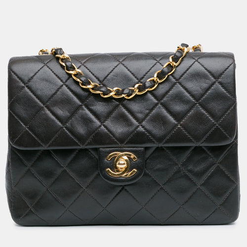 Square Classic Quilted Lambskin Flap