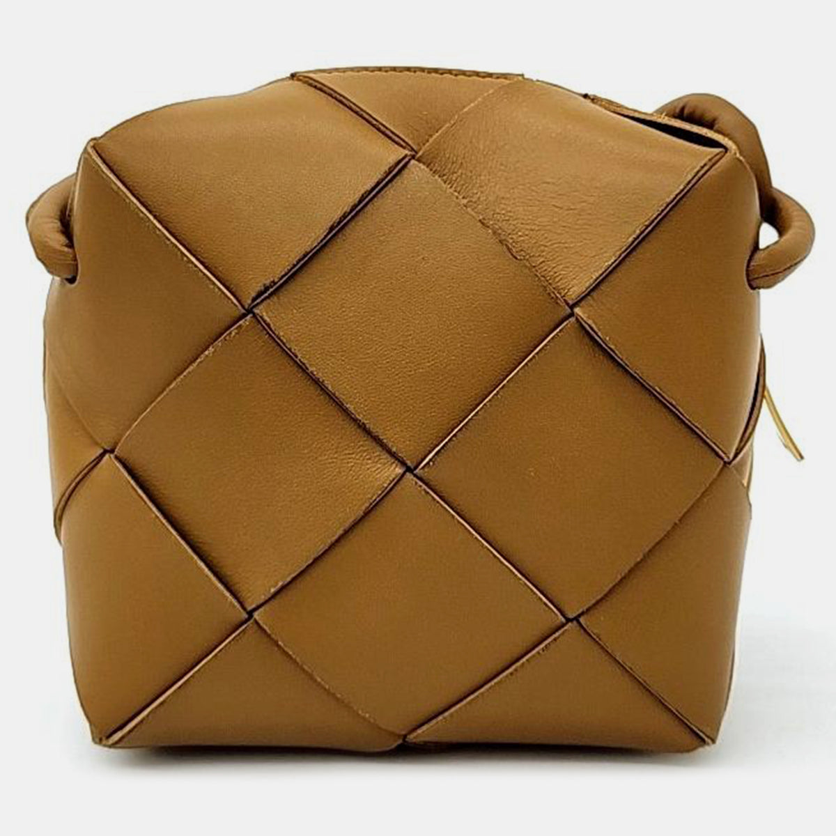 Bottega Veneta Tan Leather Mini Cassette Camera Bag