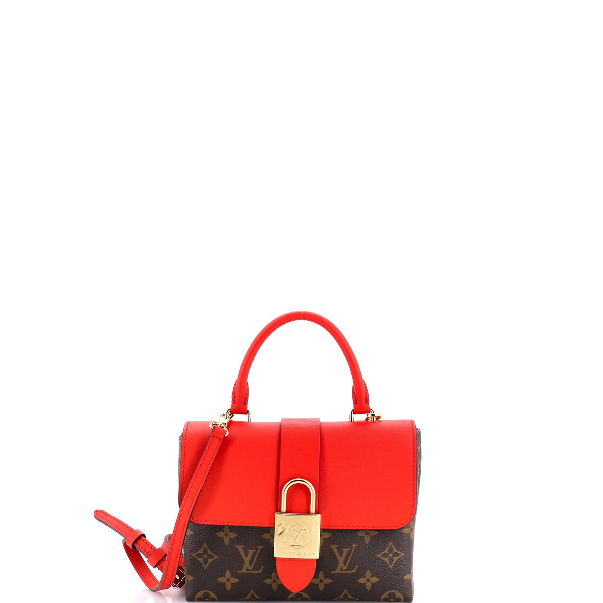 Louis Vuitton Locky Handbag Monogram Canvas with Leather BB