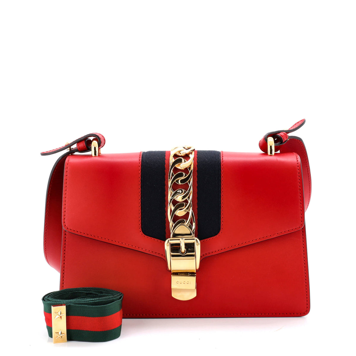 Gucci GUCCI Sylvie Shoulder Bag Leather Small