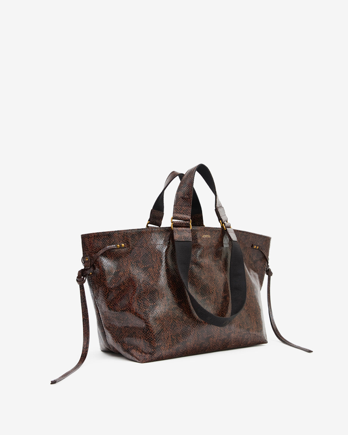 Isabel Marant Isabel Marant Wardy Leather Bag With Python Effect - - Mocha - Isabel Marant