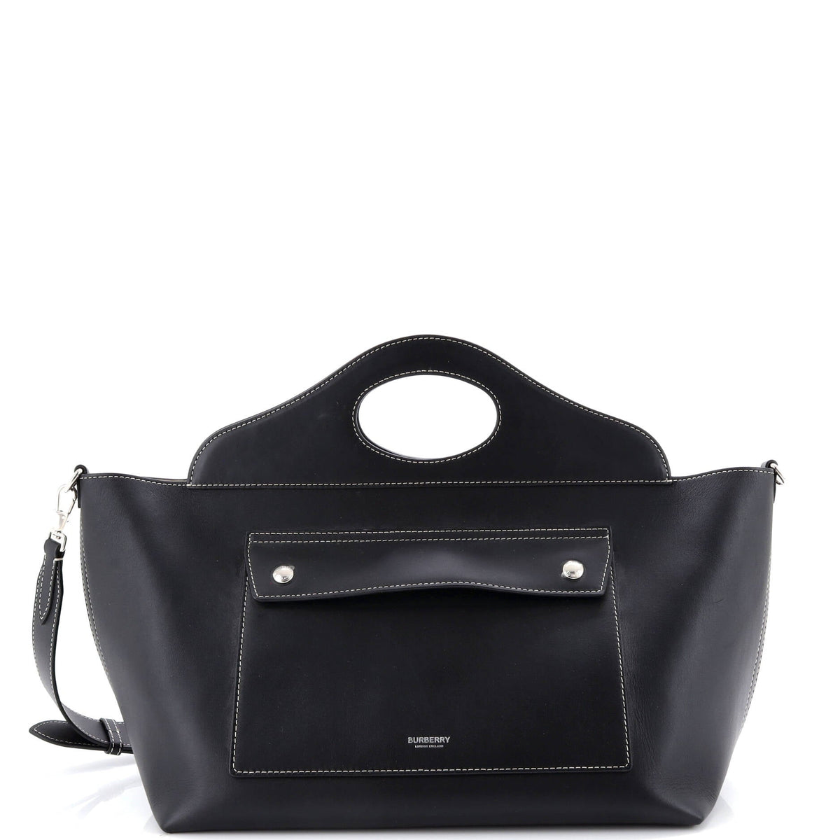 Burberry Soft Pocket Tote Leather Small