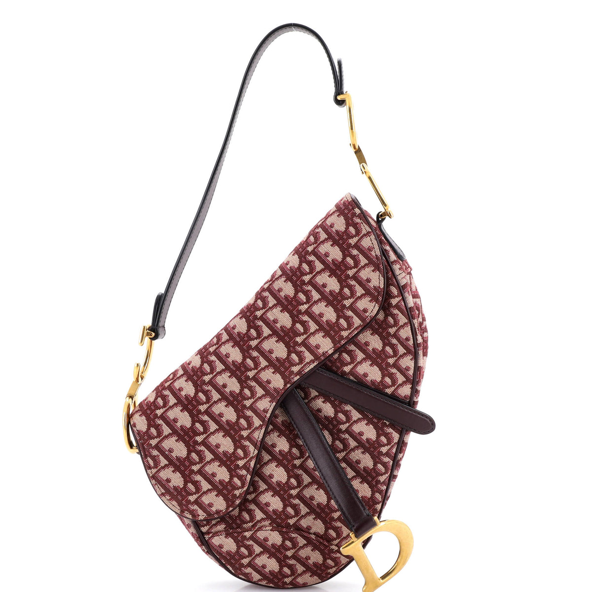 Christian Dior Saddle Handbag Oblique Canvas Medium