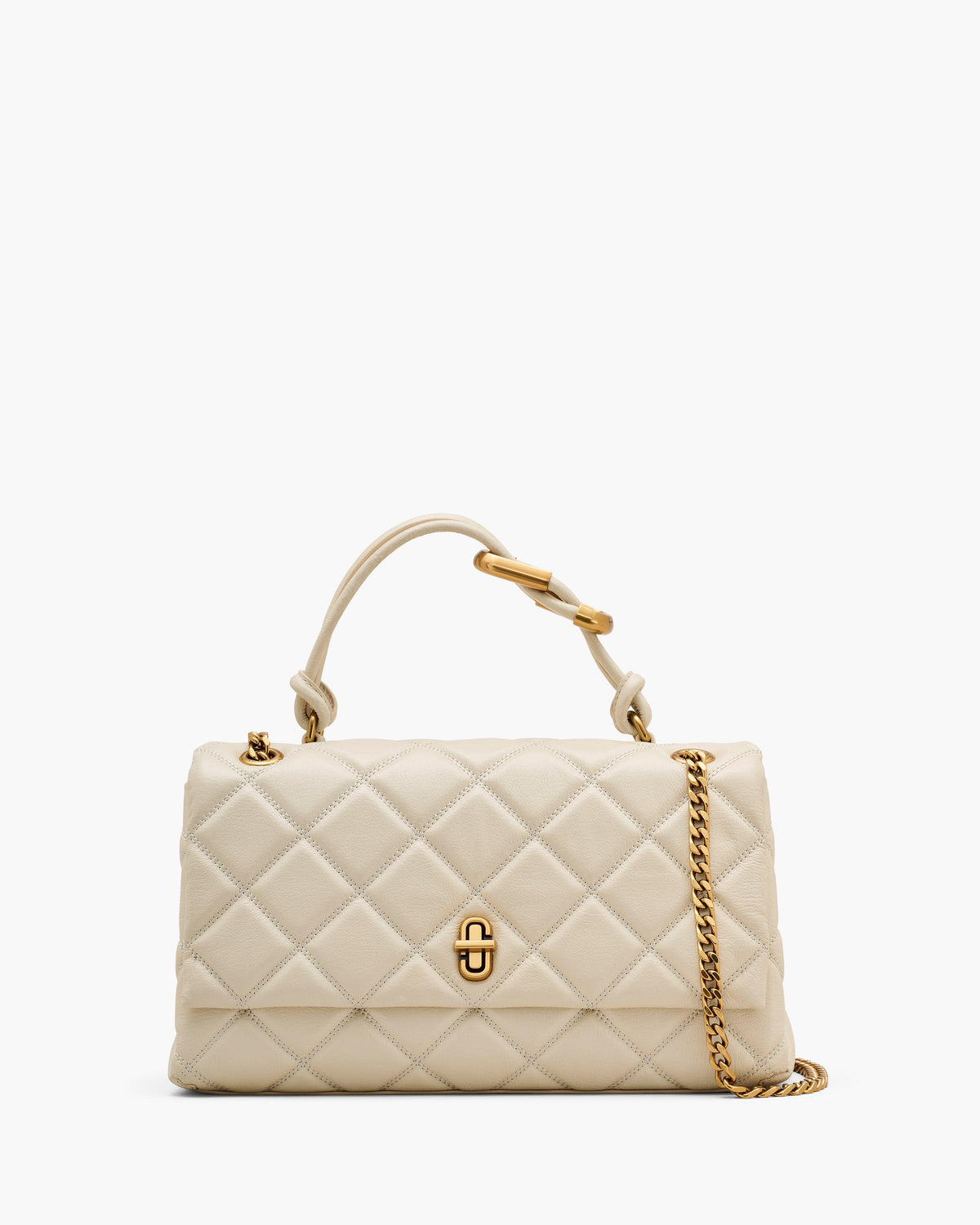 Marc Jacobs The Quilted Dual Convertible Shoulder Bag in Cloud White