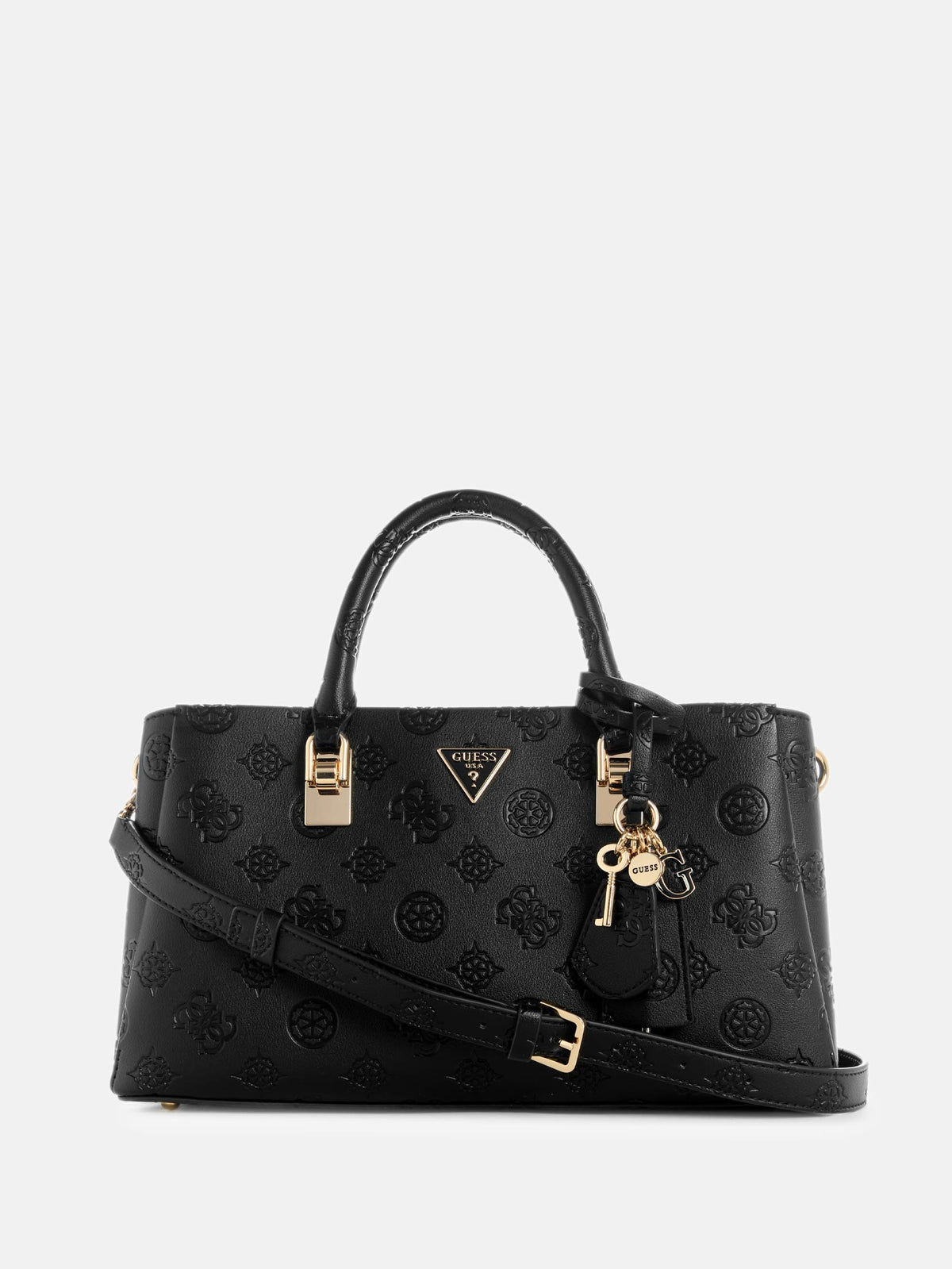 Guess Tisha Debossed Peony Girlfriend Satchel