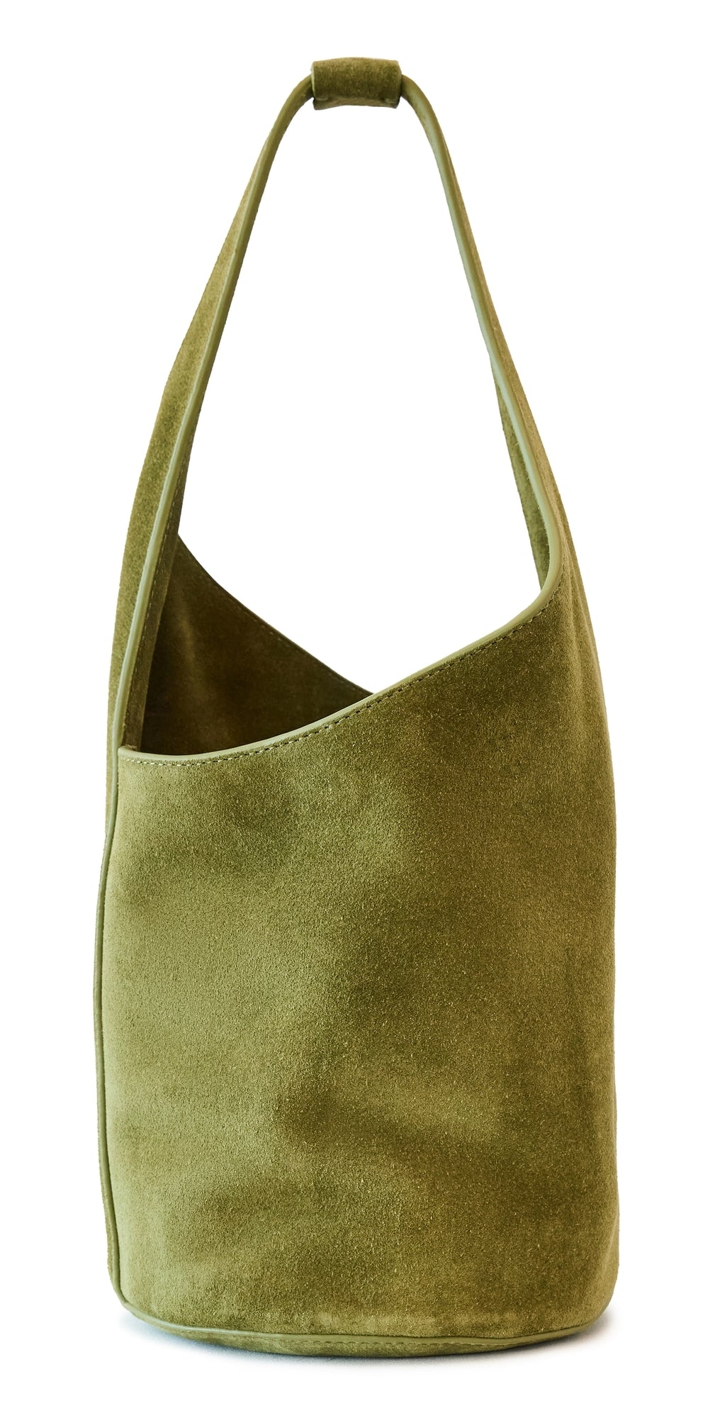 Reformation Small Silvana Hobo Bag Avocado Suede One Size