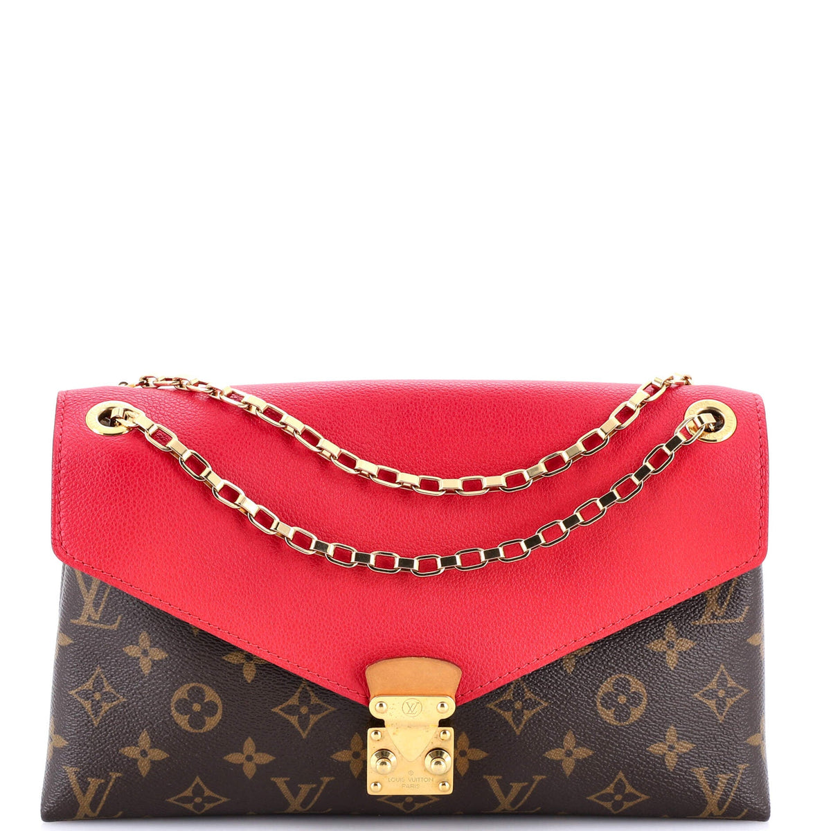Louis Vuitton Pallas Chain Shoulder Bag Monogram Canvas and Calfskin