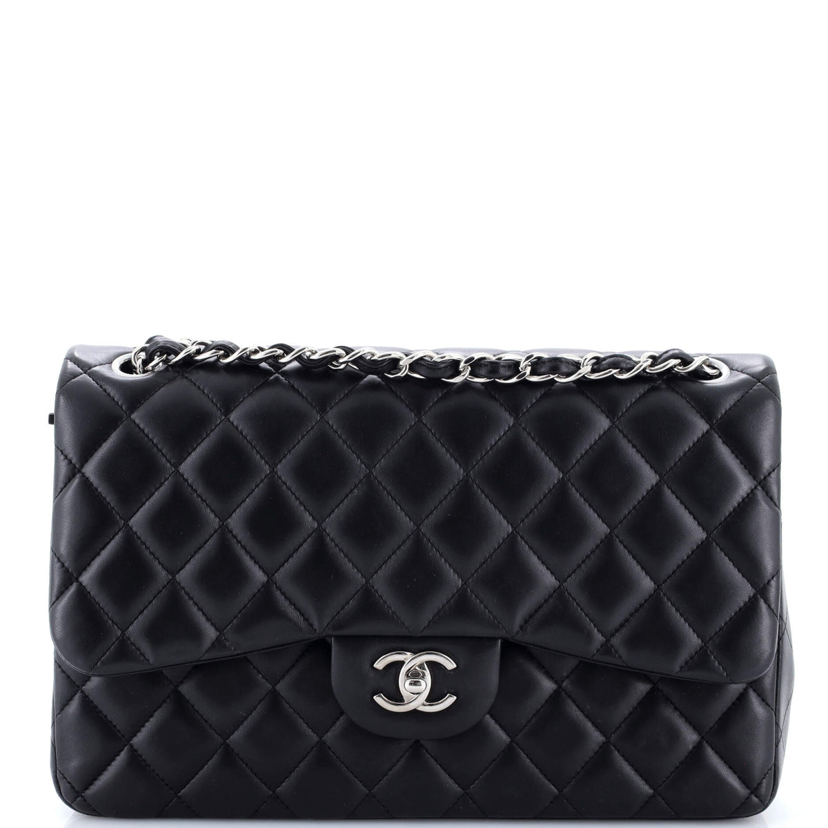 Chanel CHANEL Classic Double Flap Bag Quilted Lambskin Jumbo