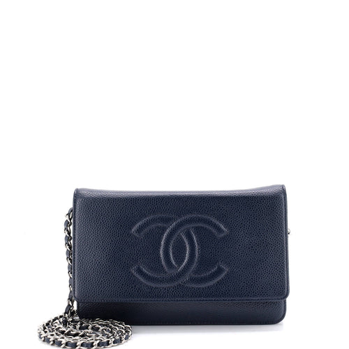 CHANEL Timeless Wallet on Chain Caviar