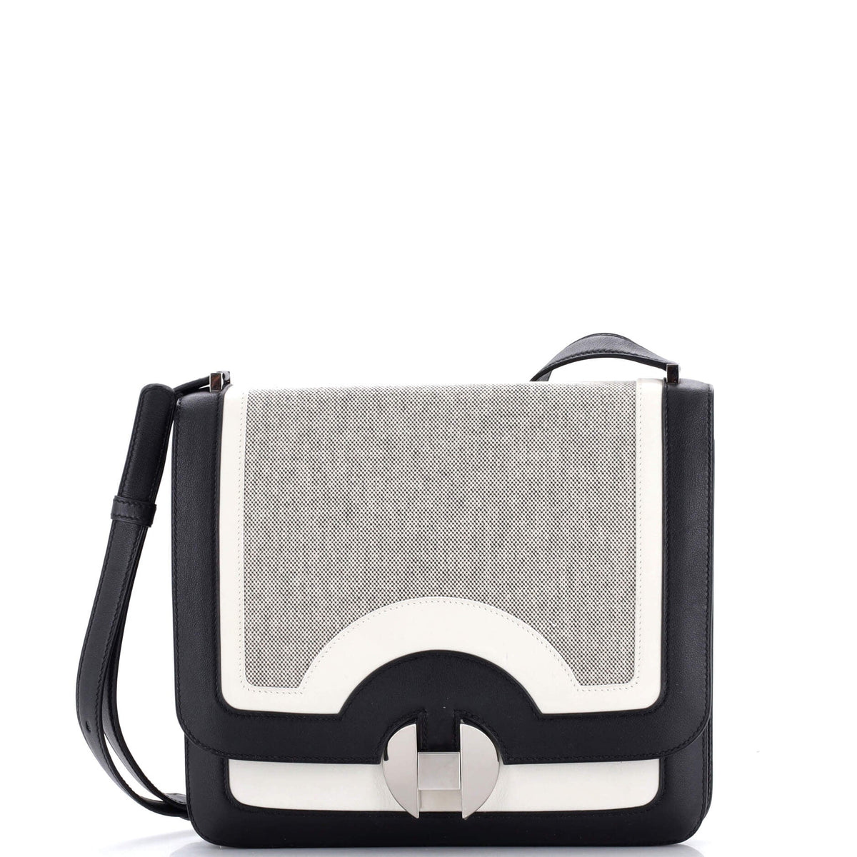 Hermès 2002 Shoulder Bag Toile and Swift 26