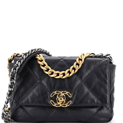 CHANEL 19 Flap Bag Quilted Leather Medium