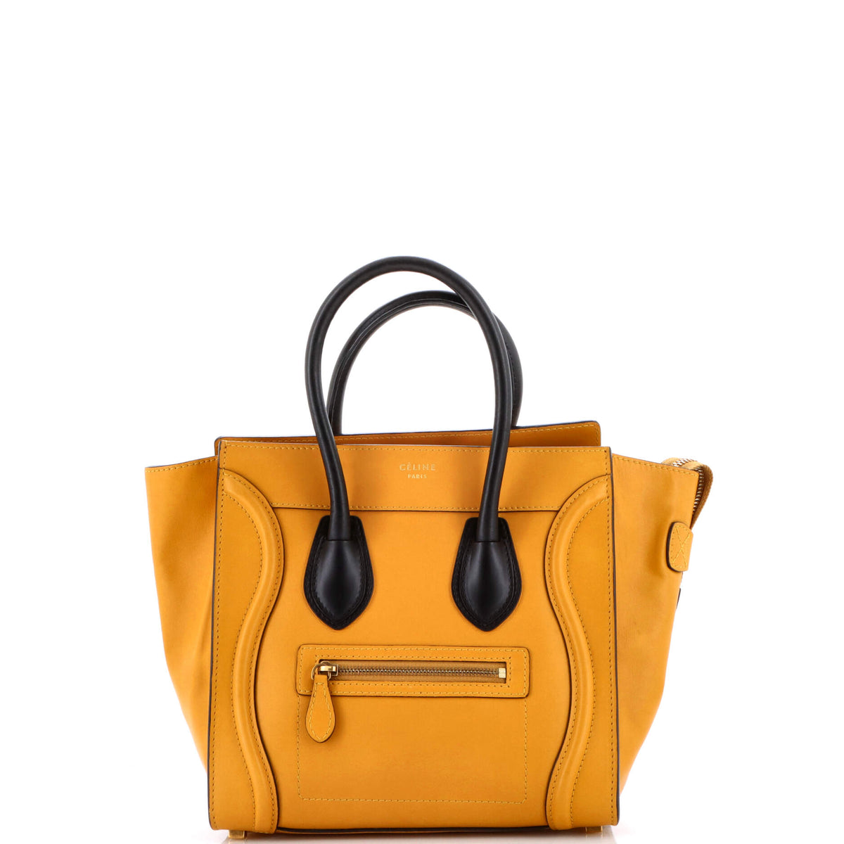 Celine CELINE Bicolor Luggage Bag Leather Micro
