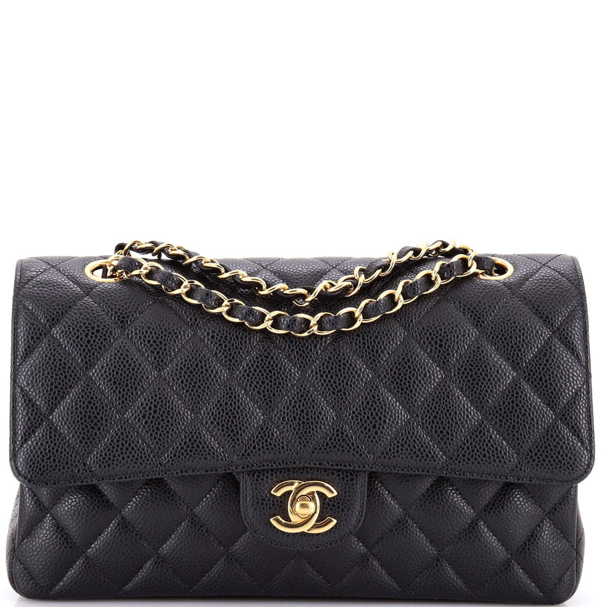 Chanel CHANEL Classic Double Flap Bag Quilted Caviar Medium
