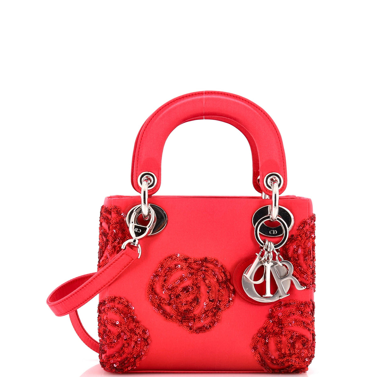Christian Dior Lady Dior Bag Embellished Satin Mini