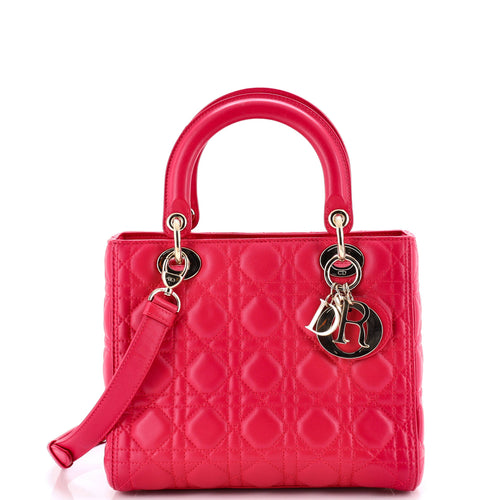 Lady Dior Bag Cannage Quilt Lambskin Medium