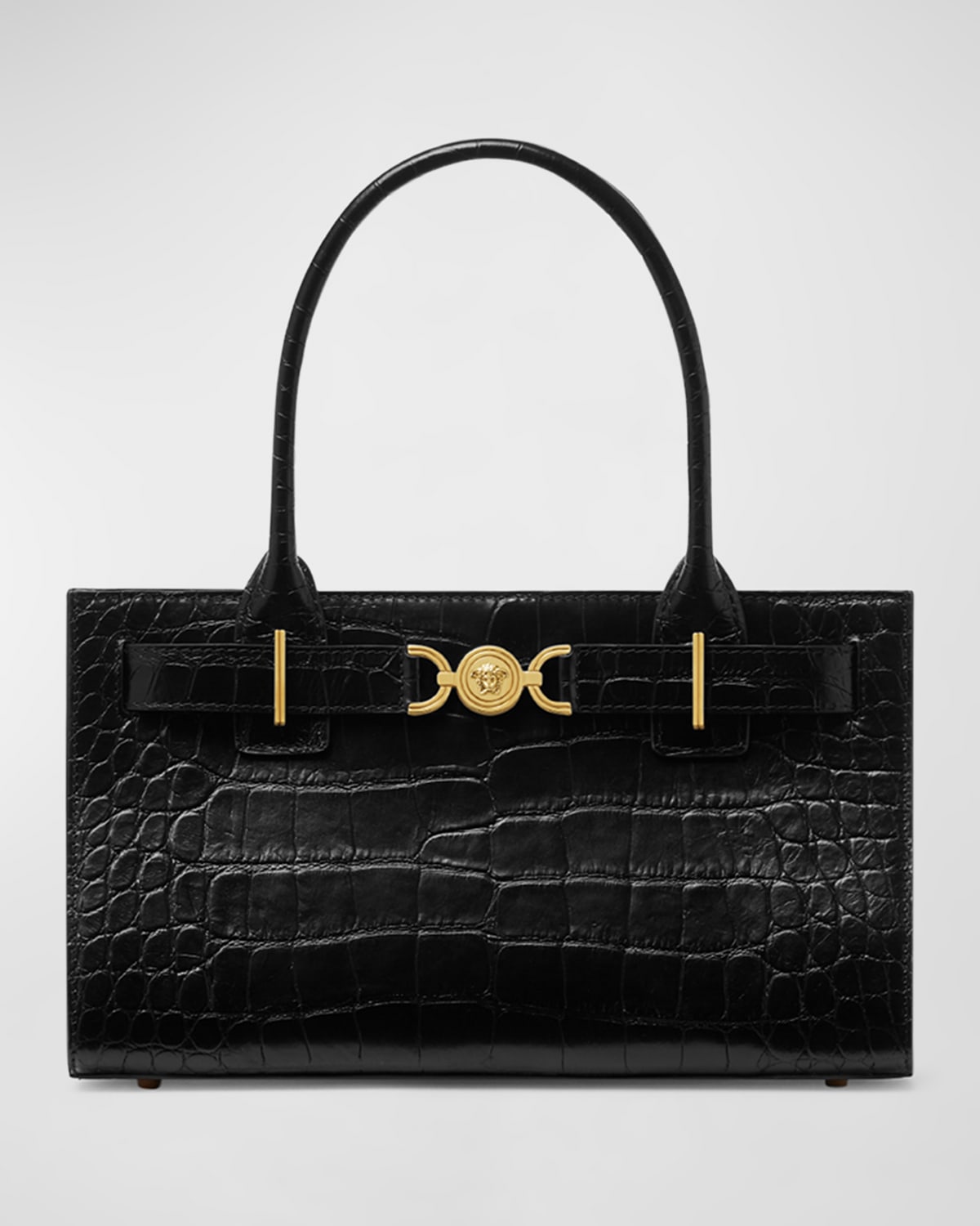 Boss Medusa 95 Medium Croc-Embossed Tote Bag