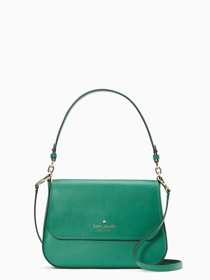 Kate Spade Au Staci Saffiano Leather Flap Shoulder Bag