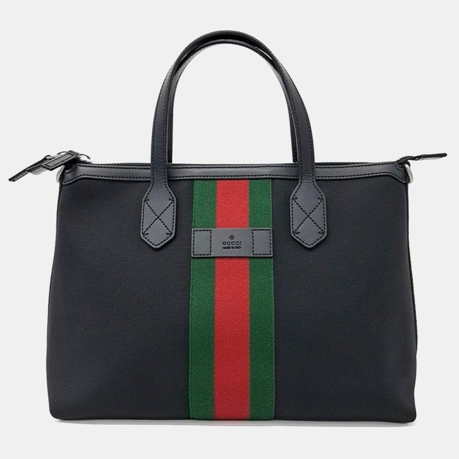 Gucci Sac fourre-tout vertical en toile techno noire