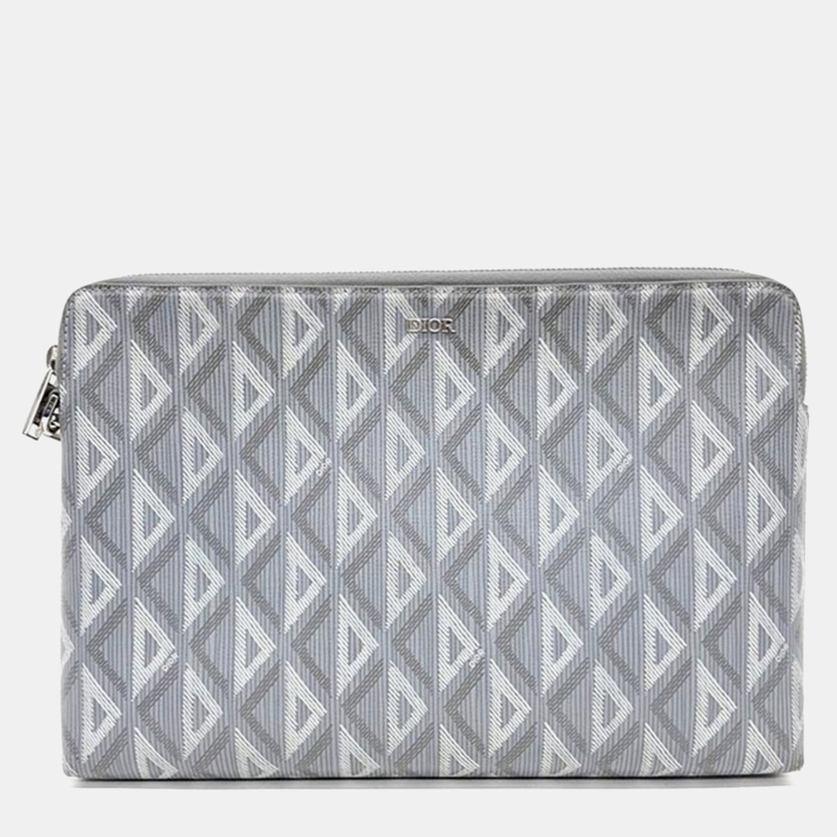 Dior Gray Canvas CD Diamond Pouch