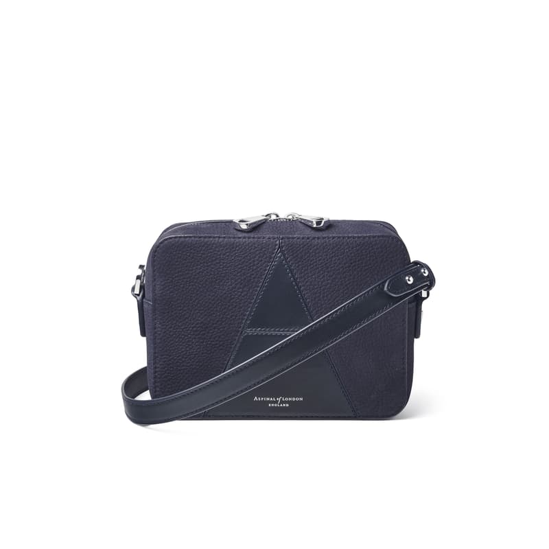 Etro Camera Crossbody Bag in Dark Navy Nubuck