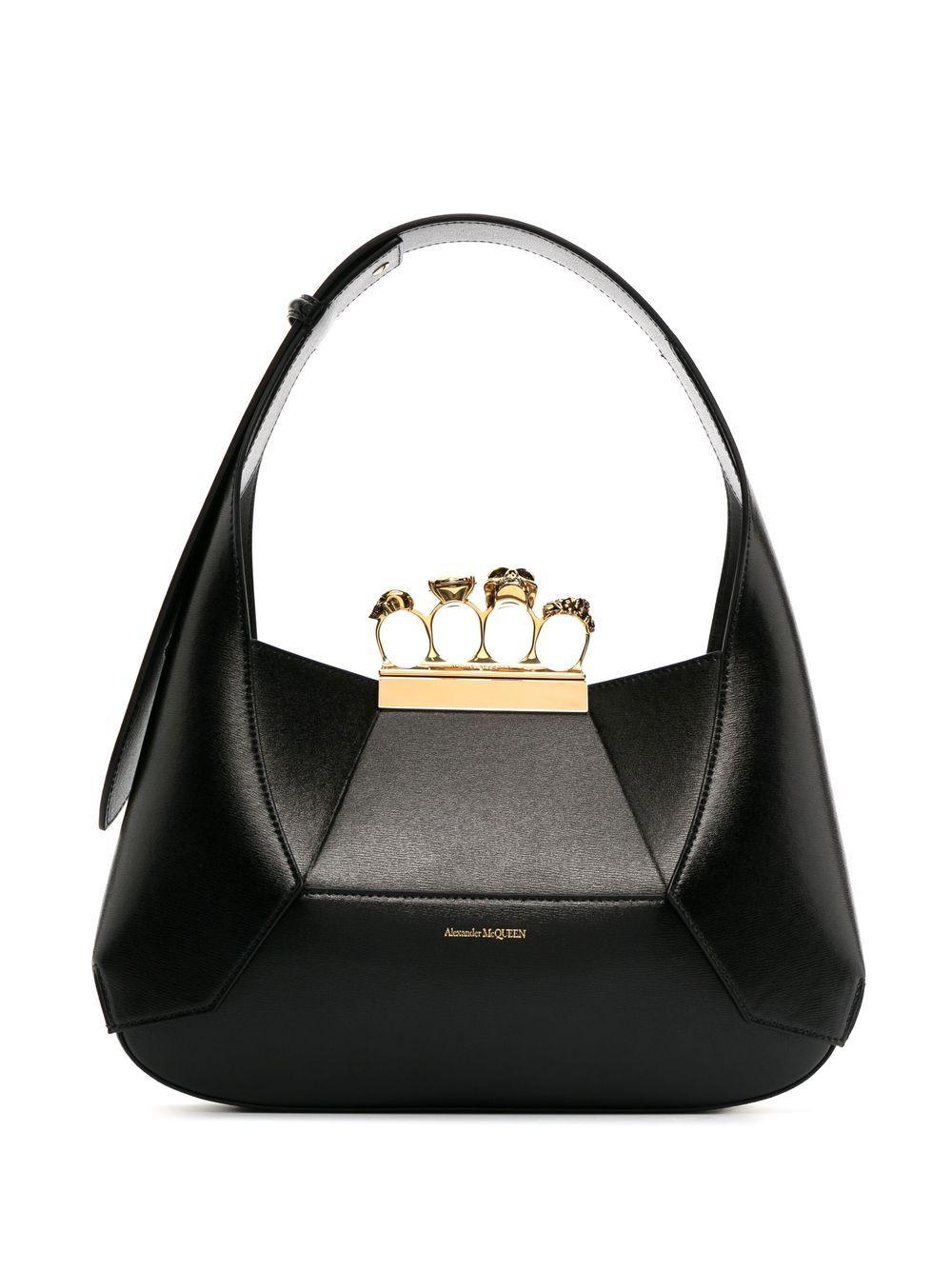 Alexander Mcqueen Women's The Jewelled Hobo in Black | 731135DYTAA1000