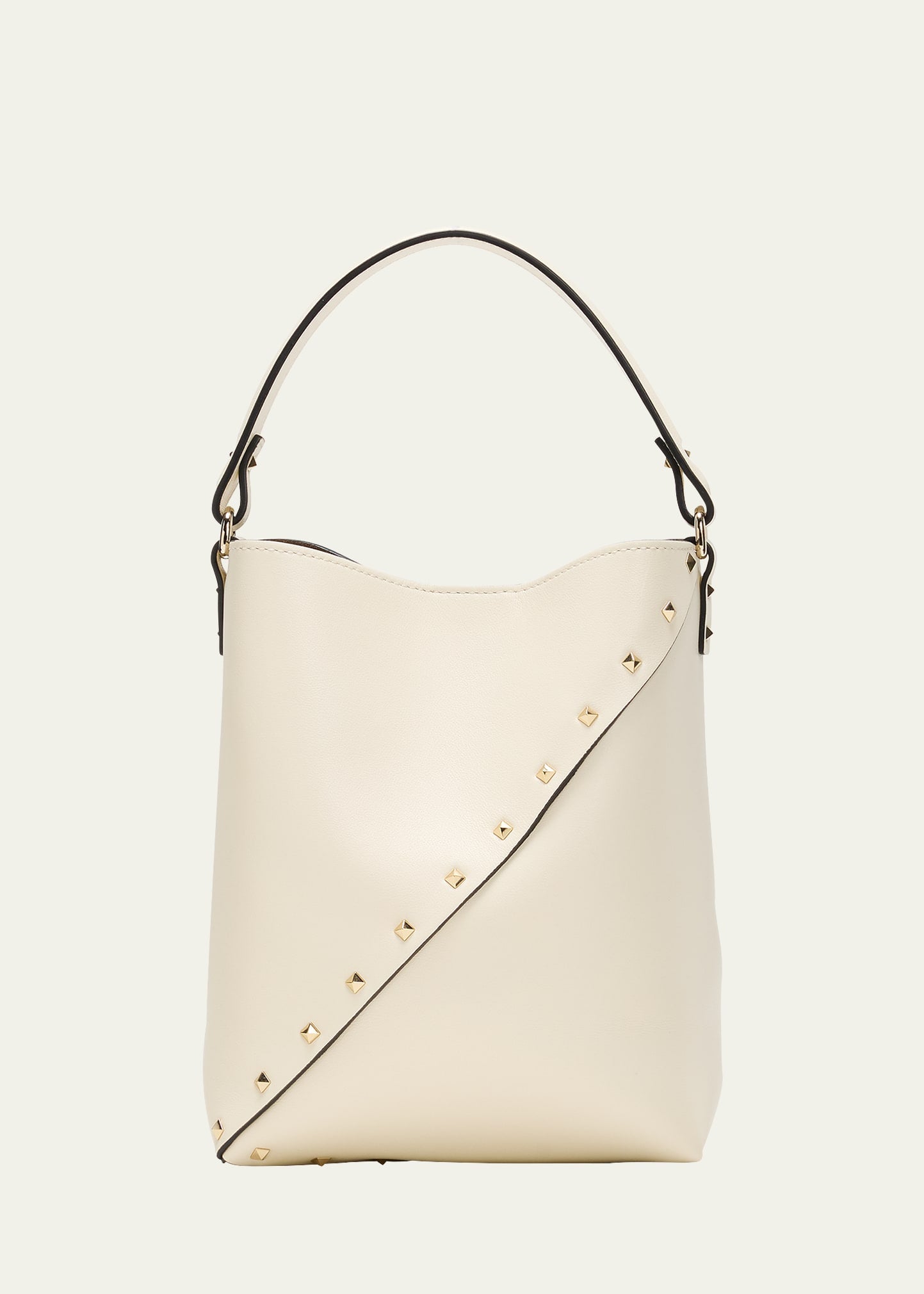 Valentino Wispy Small Rockstud Leather Bucket Bag