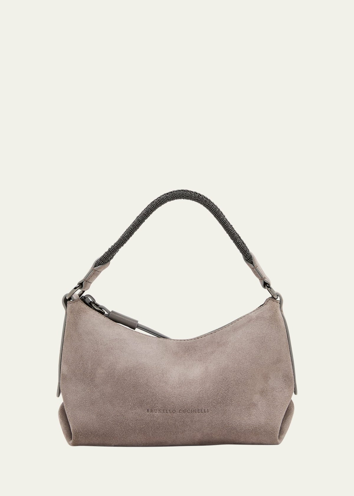 Brunello Cucinelli Mini Monili Suede Shoulder Bag