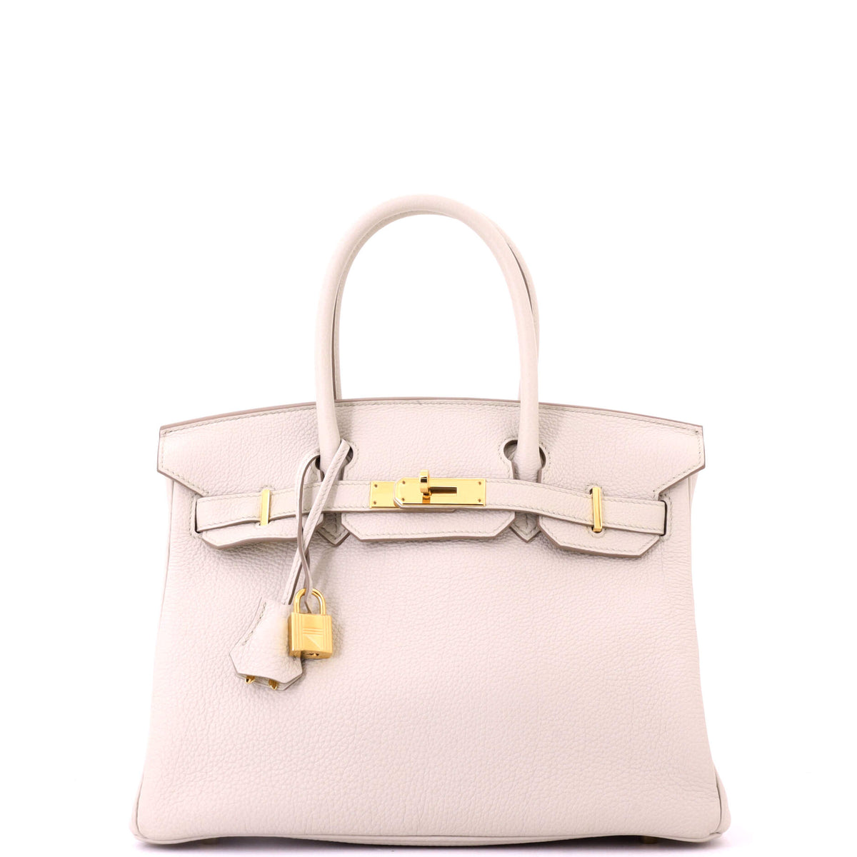 Herm?s Birkin Handbag Light Togo with Gold Hardware 30