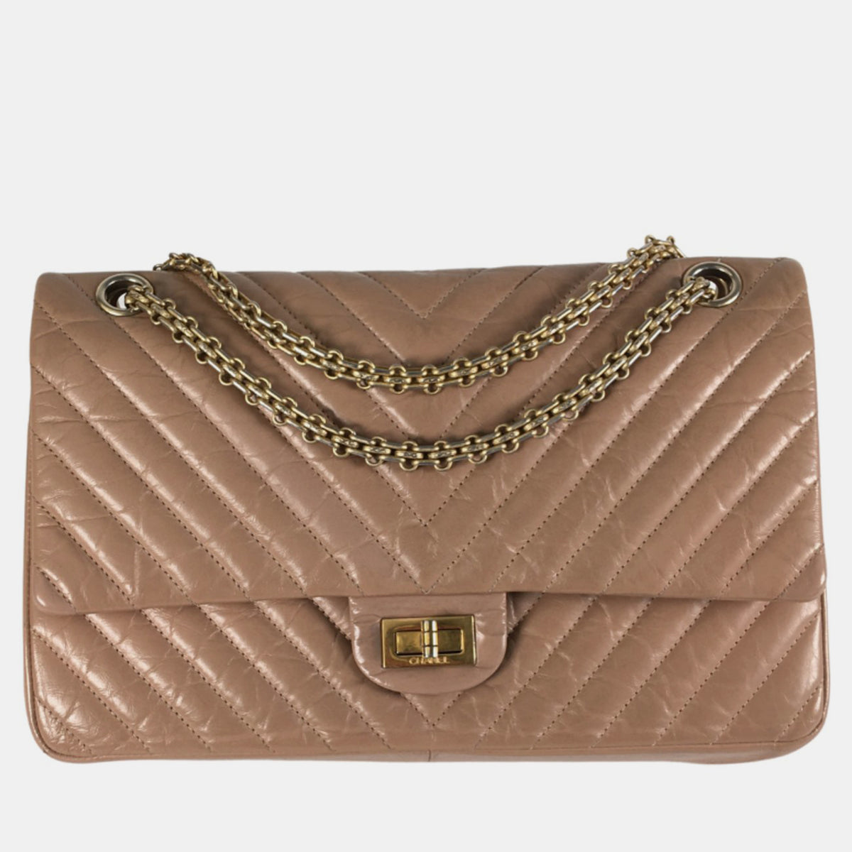 Chanel Bronze Chevron Leather 226 Reissue 2.55 Flap Bag