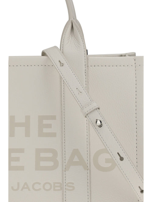 Marc Jacobs Belt Shoulder Shoulder Grained Calf Leather Tote Bag - White