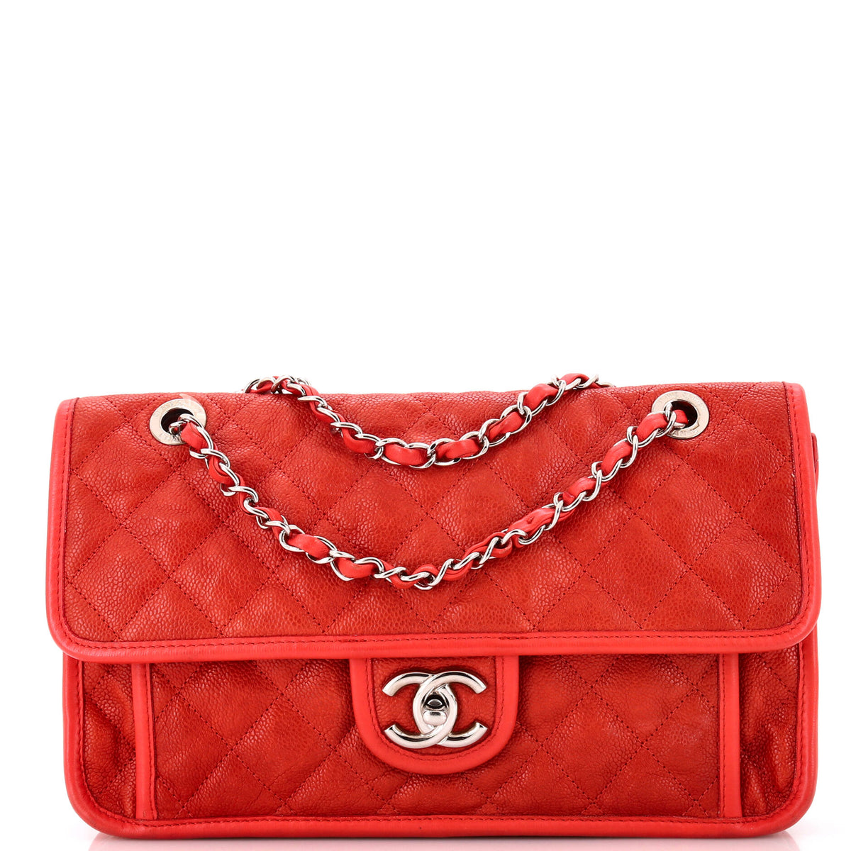 Chanel CHANEL French Riviera Flap Bag Quilted Caviar Medium