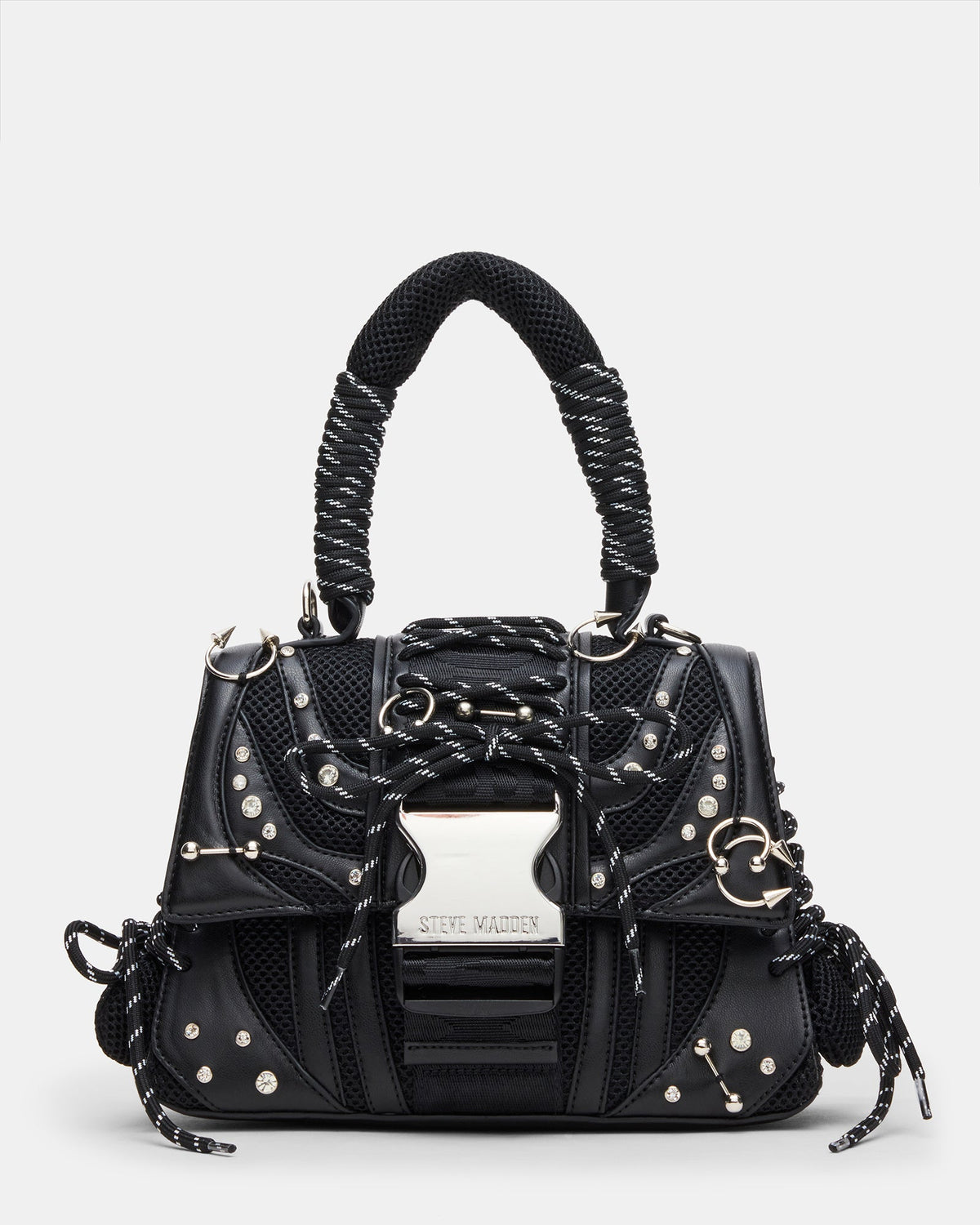 Stevemadden DIEGO BAG BLACK/SILVER PIERCING