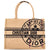 Book Tote Cannage Embroidered Raffia Medium