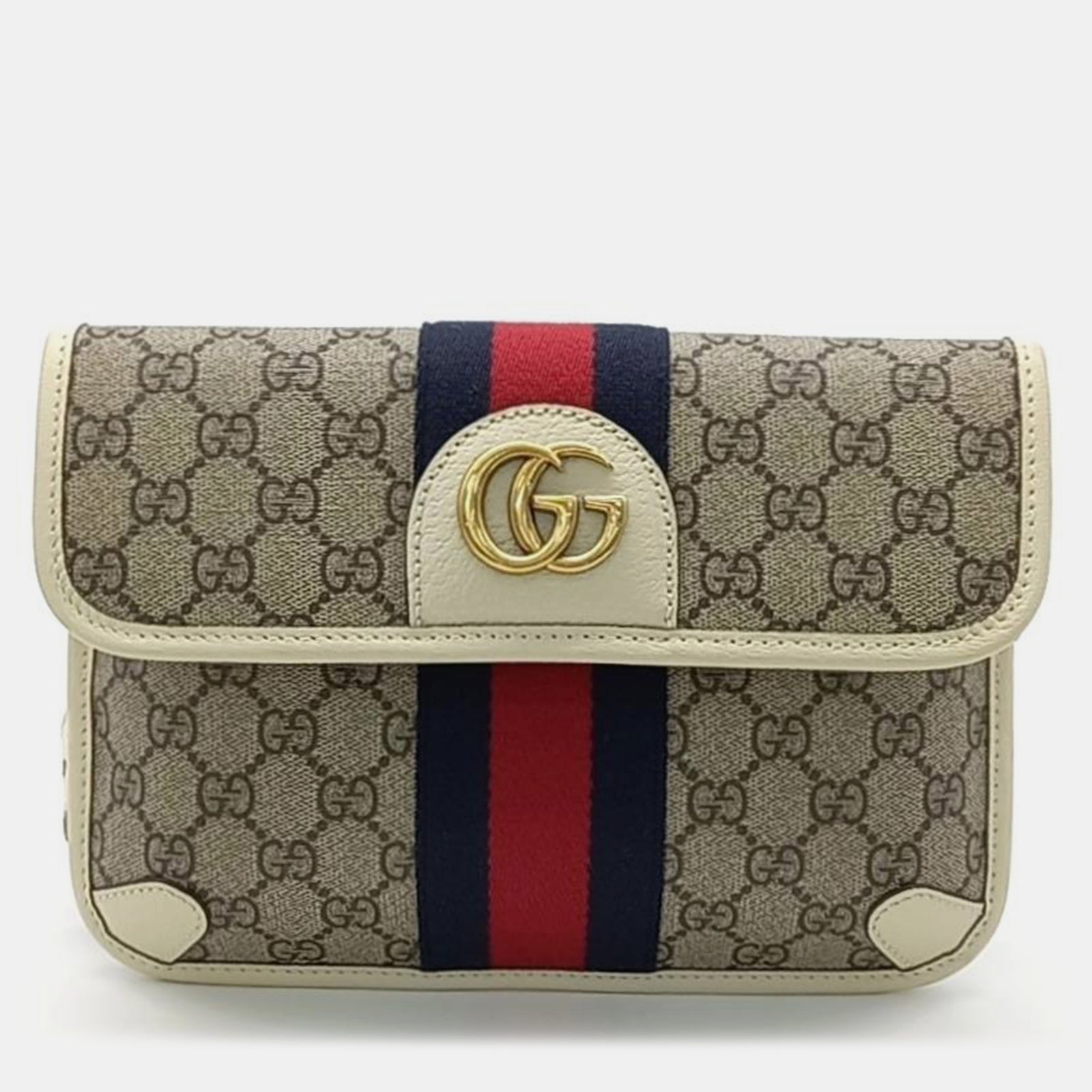 Gucci Brown Canvas Ophidia Belt bag