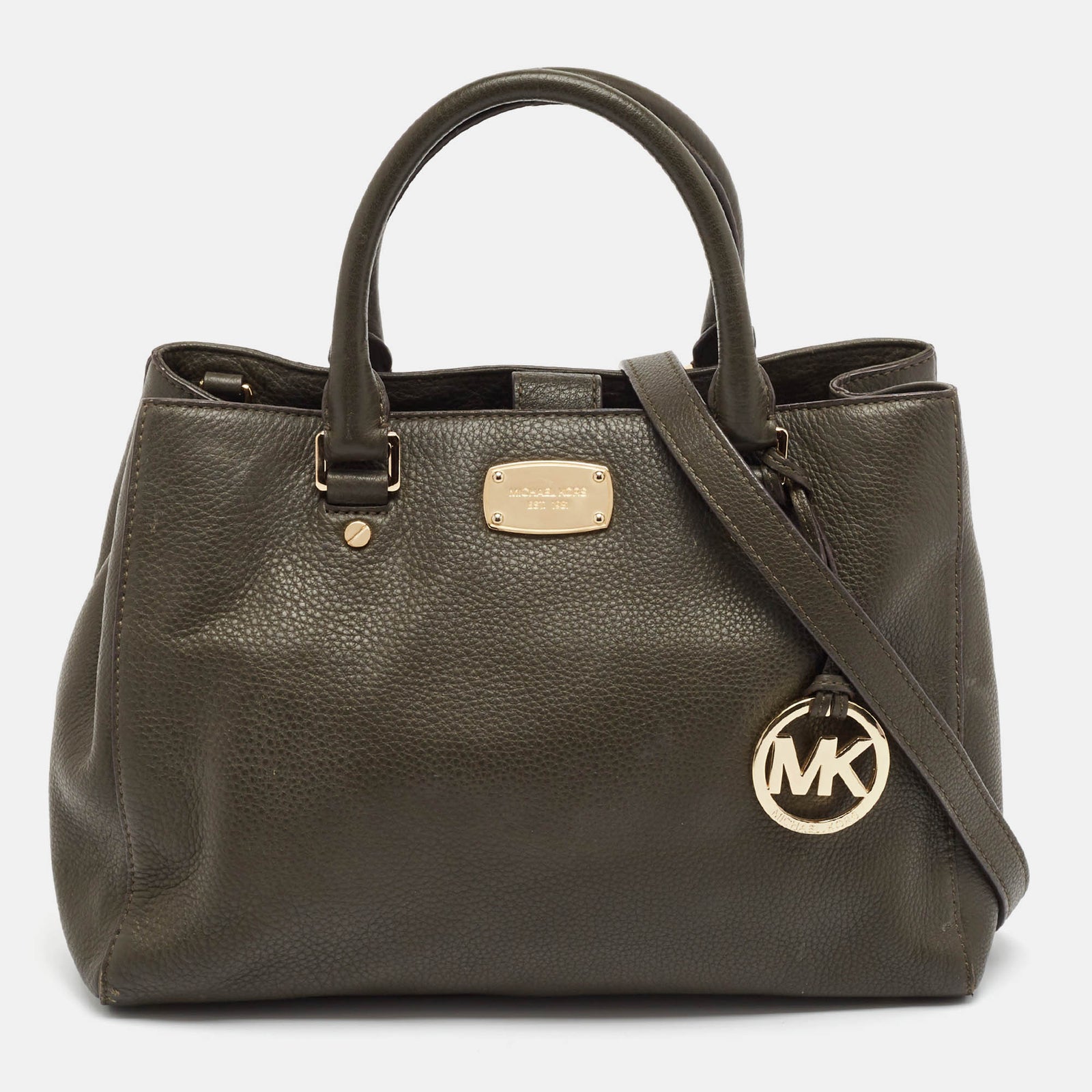 Michael Kors Green Leather Logo Tote