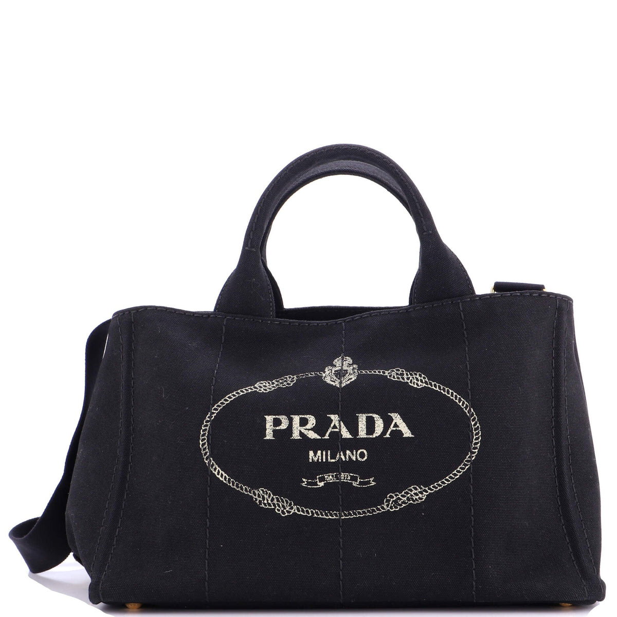 Prada PRADA Canapa Convertible Tote Canvas Medium