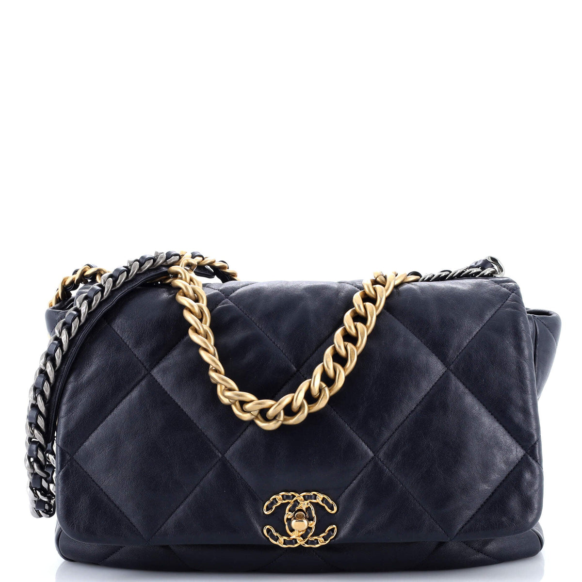 Chanel CHANEL 19 Flap Bag Quilted Leather Maxi