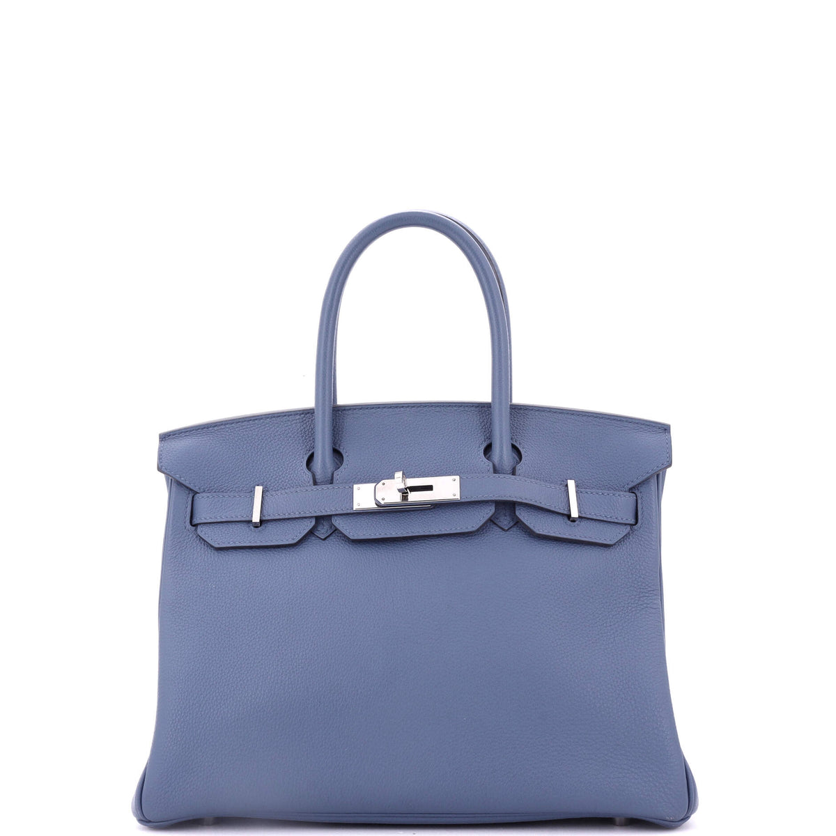 Herm?s Birkin Handbag Bleu Brighton Togo with Palladium Hardware 30