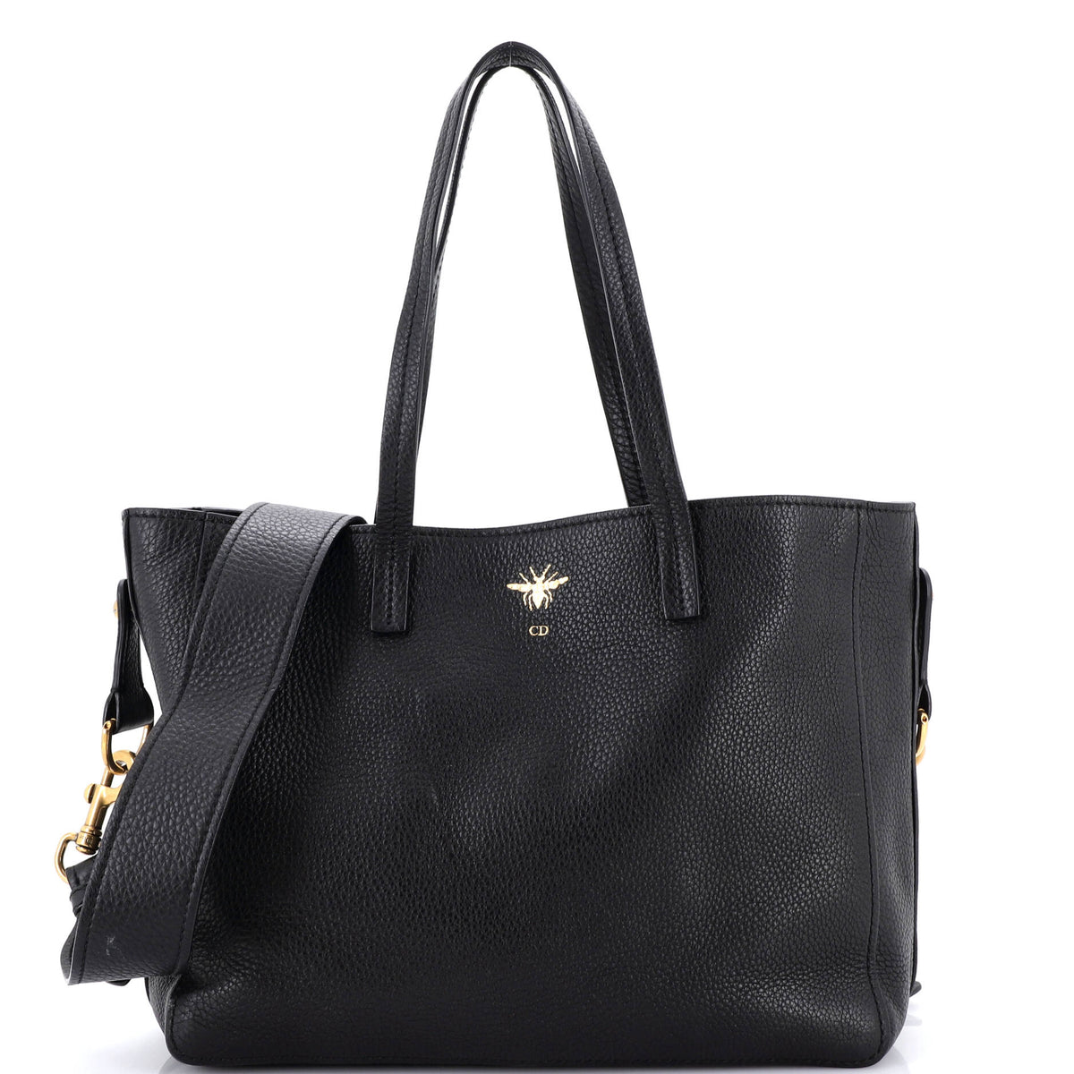 Christian Dior D-Bee Shopper Tote Leather Medium