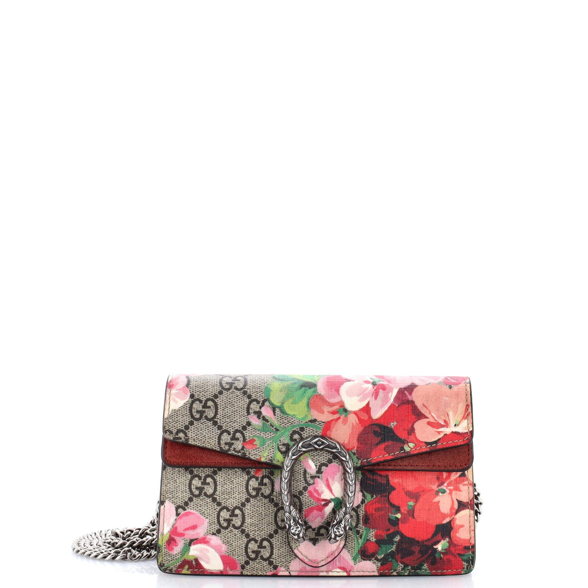Gucci GUCCI Dionysus Bag Blooms Print GG Coated Canvas Super Mini