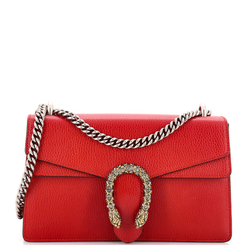 GUCCI Dionysus Top Handle Chain Bag Leather with Crystals Small