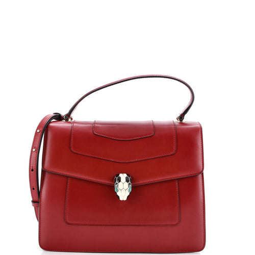 BVLGARI Serpenti Forever Top Handle Bag Leather Medium