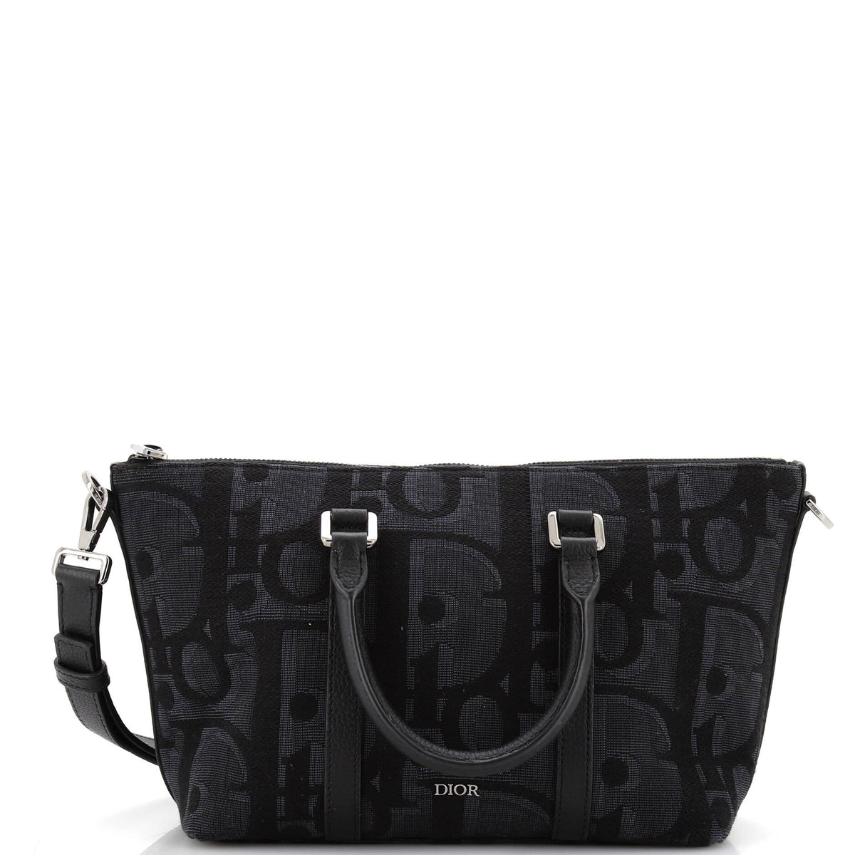 Christian Dior Weekender Convertible Tote Maxi Oblique Canvas 25