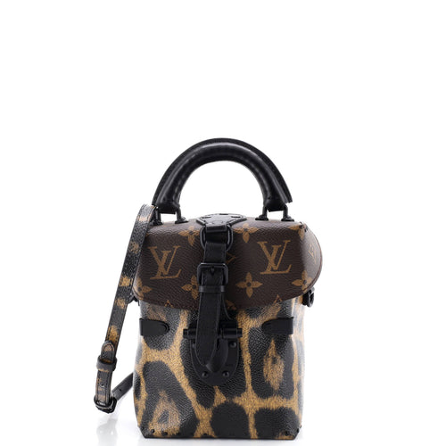 Camera Box Handbag Monogram Canvas and Wild Animal Print Canvas